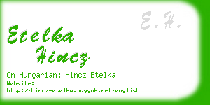 etelka hincz business card